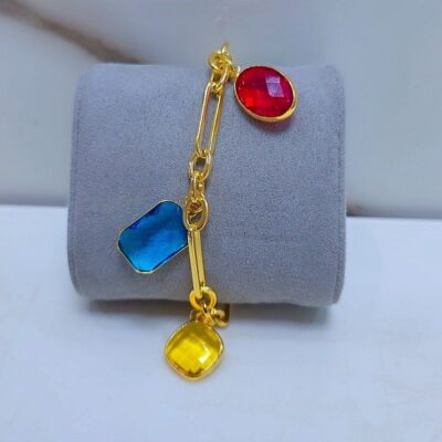 Luxury Multicolor Gem Drop Bracelet