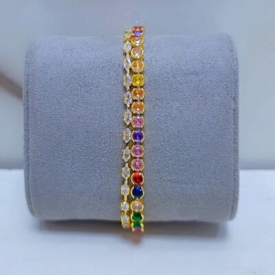 Luxury Rainbow Crystal Tennis Bracelet